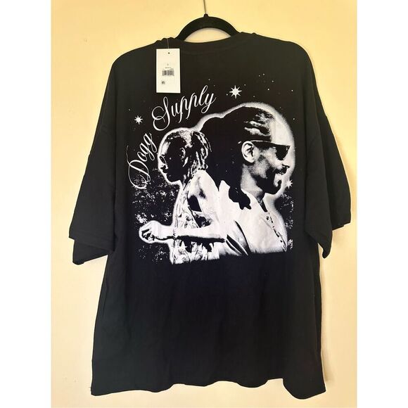 Snoop Dog Dogg Supply Black and White Embroidered T Shirt Size Large - Picture 7 of 7